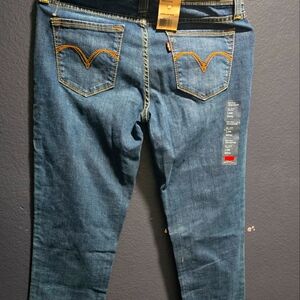 Levi's Blue Denim Jeans with Orange Stitching
